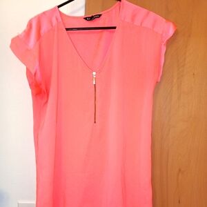 Express zip up coral orange size medium
